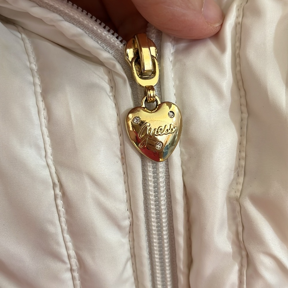 HP 🥳 Guess quilted down coat Petite size large - Picture 4 of 16